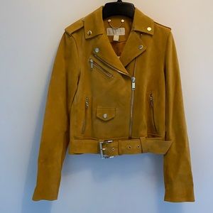Michael Kors marigold suede moto jacket